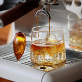 YICKYUE - Minimalist Style Glass Cup Creativity Waterdrop Shaped Handle Drink Juice Cup Office Living Room Drinking Utensils Decoration