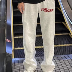 HEARUJOY - American Retro Trendy Sports Simple Style Straight Men Casual Loose Trousers Versatile Wide Legs