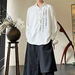 HEARUJOY - Mens Shorts Letter Design Pleated Casual Shorts Spring/Summer Japanese Streetwear Fashion Straight Pants Men'S Clothing