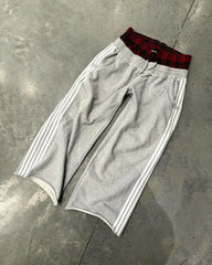 Hearujoy Y2K retro simple striped casual pants for men and women Harajuku loose straight pants high waist loose hip hop sweatpants