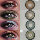 YICKYUE - Cleopatra Colored Contact Lenses Yearly Use Natural Brown Soft Lens Daily Dating Party Eye Beauty Makeup For Women