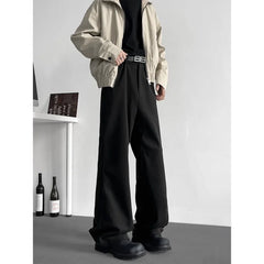 HEARUJOY - Suit Pants Men Fashion Society Mens Black Dress Pants Korean Casual Loose Straight Pants Mens Office Formal Trousers M-3XL