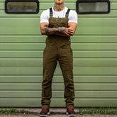 HEARUJOY - Summer New Men's Solid Color Jumpsuit American Retro Fashion Trend Street Casual Simple Loose Breathable 2025 Men's Bottoms