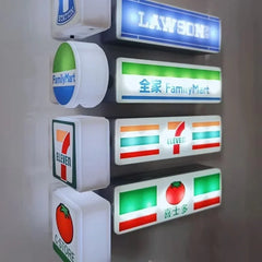 YICKYUE - Hot Convenience Store Fridge Magnet Miniature Model Magnetic Decorate Night Light Atmosphere Light Glowing Signboard