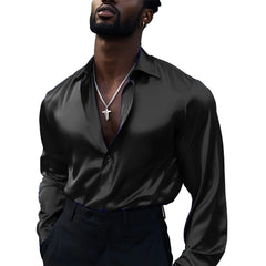 HEARUJOY - Business Shirt Casual Top Mens Retro Shirt 5 Spandex 95 Polyester Applicable Gender Men Daily Wear Holiday Attire