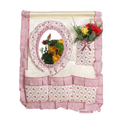 YICKYUE - Textile Crafts Wall Hanging Multi-Layer Storage Bag Dressing Mirror Home Decoration Kitchen Living Room Foldable Storage Bag