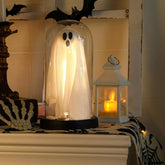 YICKYUE - 1pcs Halloween Decorations Indoor-Light Up Ghost in Glass Cloche-Cute Ghost with Light for Holiday Decorations