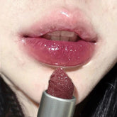 YICKYUE - 1Pc Crystal Transparent Glossy Lipstick Mirror Korean Lip Glaze Sheer Nude Glitter Lip Tint Watery Shine Plumping Cosmetics