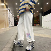HEARUJOY - Men's Sweatpants Fshion Straight Autumn Comfortable Man Pants Black Letter X Print 5XL Casual Wear Sports Trouser Joggers Trendy