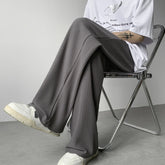 Hearujoy Summer Ice Silk Pants Men Fashion Casual Pleated Pants Men Japanese Streetwear Loose Wide Leg Pants Mens Baggy Trousers M-3XL