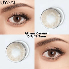 YICKYUE - Colored Contact Beauty Blue Contacts Big Eyes Black Lens Makeup Green Lens Natural Brown Eye Lenses Cosmetics Red lens