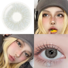 YICKYUE - 1pair Gray Color Contact Lenses Softlens for Eyes Lenses Cosmetic Eyecontacts fast shipping Yearly Use