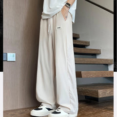 HEARUJOY - Summer Thin Ice Silk Mesh Quick Dry Elastic Pants Men Breathable Side Hollow Out Trousers Loose Sweatpants Men's Casual Pants