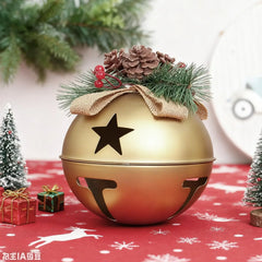 YICKYUE - Giant Christmas Bell with Artificial Pine Needles Pine Cone Christmas Tree Hanging Home Decor Xmas Navidad Party Supplies