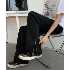 HEARUJOY - Black Casual Pants Men Fashion Gray Sports Pants Men Sweatpants Streetwear Korean Straight Pants Mens Joggers Trousers M-3XL