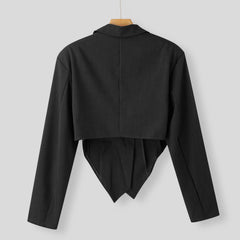 HEARUJOY - Spring Autumn Fashion Men Small Suit Set Tailored Collar Long Sleeve Irregular Tops And Straight Pants Two Piece Sets Loose Outf