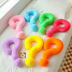 YICKYUE - Dopamine Question Mark U-Shaped Neck Pillow, Creative Sofa Decor Pillow for Girlfriend, Office Nap Pillow, INS Style