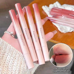 YICKYUE - Matte Lipstick Silky Powder Cream Shimmer Hydrating Waterproof Long Lasting Velvet Lip Glaze Plump Lip Clay Cosmetics