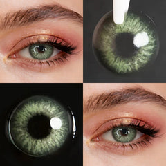 YICKYUE - Marsala Brown Degree Colored Contact Lenses With Prescription 14.5mm 6 Months Disposable Blue Soft Lens for Eye Makeup