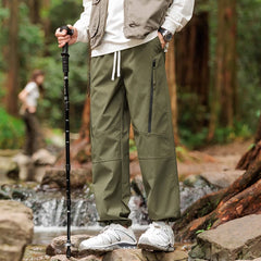 HEARUJOY - Men's Functional Waterproof Assault Pants 2025 New Outdoor Paratrooper Pants Tooling Straight Pants Man Drawstring Trousers
