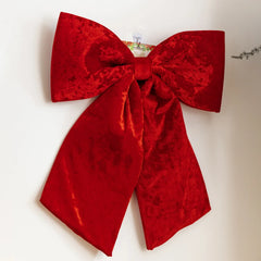 YICKYUE - Christmas Decorations 60cm Red Velvet Bow Christmas Accessories Diy Hanging Christmas Tree Decoration