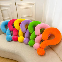 YICKYUE - Dopamine Question Mark U-Shaped Neck Pillow, Creative Sofa Decor Pillow for Girlfriend, Office Nap Pillow, INS Style