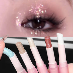 YICKYUE - Sparkling Waterproof Eyeshadow Highlighter Pen Blue Diamond Jelly Eyeshadow Stick Glitter Pink Purple Eye Shadow Brighten Makeup