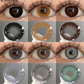 YICKYUE - Fashion Color Contact Lenses 1 Pair Black Big Eyes Softlenses Colored Contact Lens eye Makeup Beautiful Pupils