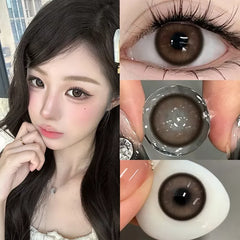 YICKYUE - 1pair High Quality Lenses Pink Contact Lenses for Eyes Leopard Pupils Myopia Lenses Natural Makeup Brown Beauty Contacts