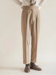 HEARUJOY - White High Waist Business Slim Fit Men's Suits Pants Korean Reviews Many Summer Male Suit Trousers 2025 Stylish Spring Clothes