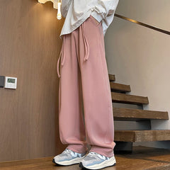 Hearujoy 4 Colors Korean Style Fashion Sweatpants 2024 Spring New Gray Baggy Wide-leg Harem Pants Couples Straight-leg Casual Trousers