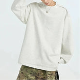HEARUJOY - Men's Autumn Winter New Style Long Sleeve T Shirt Designer Inner Wear Outer Wear Loose Zip Casual Crew Neck Sweatshirt