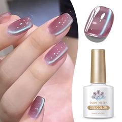 YICKYUE - 10ml Nude Gold Glitter Cat Magnetic Gel Nail Polish Gold Blue Ultra Shine Soak Off UV LED Varnish Nail Supplies