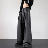 HEARUJOY - Mens Y2k Japanese Belt Casual Trousers Streetwear Daily Niche Personality Versatile Comfortable Straight Pants
