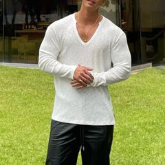 Hearujoy Men Sexy Shaping Sports Casual Long-Sleeve Tops 2024 New Genderless Fashion Training Fitness Simple Versatile Slim Tshirt Unisex