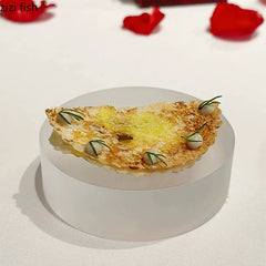 YICKYUE - Acrylic Transparent Cylindrical Plate Creative Dim Sum Dessert Dish Sushi Dish Serving Plate Kitchen Molecular Food Display Tray