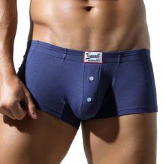 HEARUJOY - Men Solid Sports Boxers Short Underwear Breathable Bulge Pouch Underpants Low Waist Boxer Trunk Soft