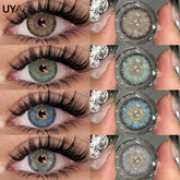 YICKYUE - Contact Lenses Beauty Blue Lens Siri Series Color Contact Green Eye Contacts Makeup Gray Lens Choice Natural Brown pupils