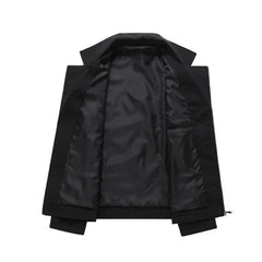 HEARUJOY - Zippered Men's Spring Autumn Design New American Casual Jacket Trendy Retro Lapel Handsome