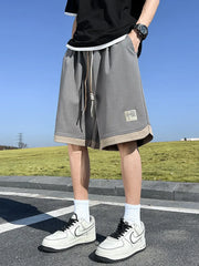 HEARUJOY - Summer Men's Sweat Shorts Plus Size 8XL 7XL 6XL Drawstring Elastic Waist Loose Fit Straight Daily Knit Casual Sport Shorts