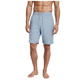 HEARUJOY - Board Shorts Trunk Gym Fitness Pants Men'S Casual Cotton And Linen Lace Up Elastic Waist Button Gym Shorts Men'S Clothing