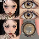 YICKYUE - 1Pair Color Contact Lenses With Myopia Brown Eyes Natural Colored Beauty Pupils for Natural Effect Eyes Graduated Lenses