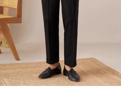 HEARUJOY - Men's Light Luxury Fitting Well Draped Baggy Suit Pants Casual Button-down Solid Color Straight Premium Elegant Dress Pants