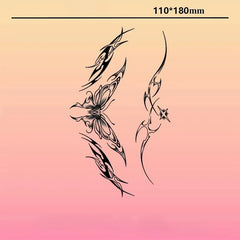 YICKYUE - Herbal Butterfly Temporary Tattoos Sexy Wings Fake Tattoo for Women Art Lasting Tattoo Stickers Waterproof Tatuajes Temporales