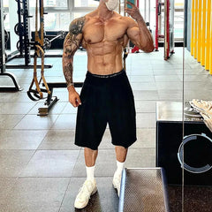 Hearujoy Mens Casual Sports Shorts Genderless 2024 New Streetwear Fitness Solid Color Loose Simple Comfortable Five-Point Pants Unisex