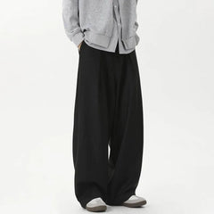 HEARUJOY - Black Suit Pants Men Oversized Fashion Society Mens Dress Pants Korean Loose Casual Wide Leg Pants Mens Office Formal Trousers