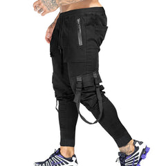 Hearujoy Techwear Cargo Pants Men Harajuku Cargo Trousers Male Hip Hop Loose Casual Streetwear Japanese Men Clothing Ribbon