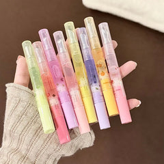 YICKYUE - Cute Pink Lip Gloss Hydrating Non Sticky Fruit Flavor Strawberry Peach Shiny Moisturizing Lip Balm Mirror Gloss Lip Oil Makeup