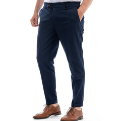 HEARUJOY - Fashion Suit Pants Pants For Men Business Casual Mid Waist Button Straight Trousers Spring Summer Hanging Breathable Pant