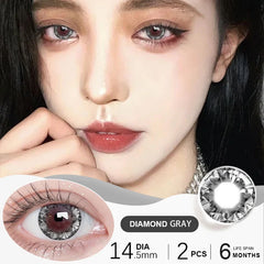 YICKYUE - 2pcs Diamond Cosplay Nightclub Party Contact Lenses Luxury Cosmetic Eye Softlens